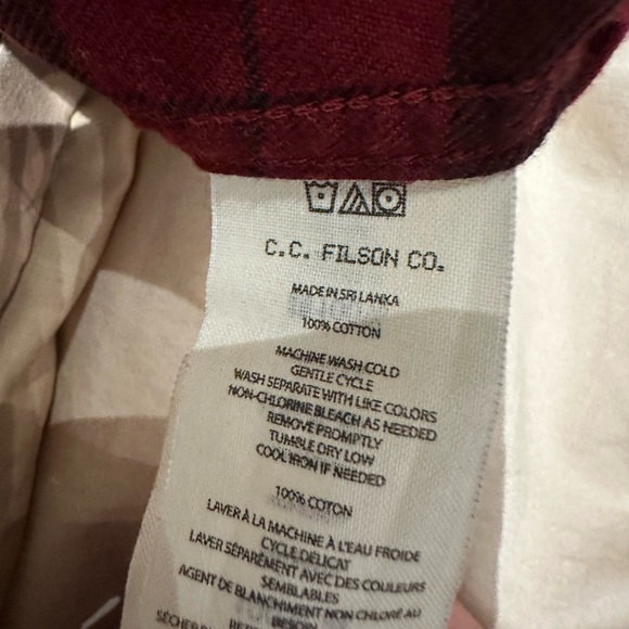 Filson Lightweight Alaskan Guide Shirt (Oxblood/Blk) - Picture 8 of 9